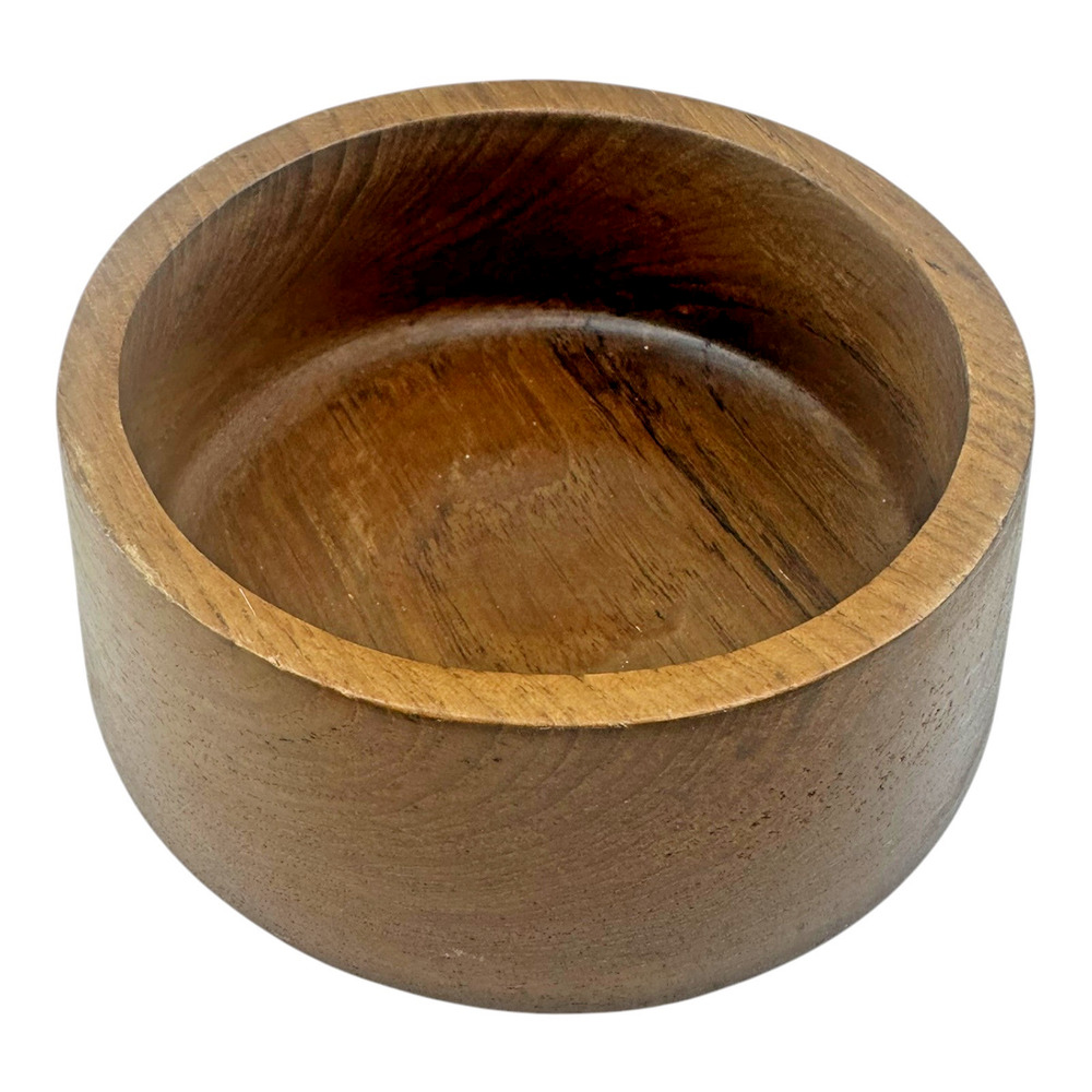 (1) Teakwood Individual Salad‎ Bowl Dolphin 5.25 D Thailand MCM Vintage